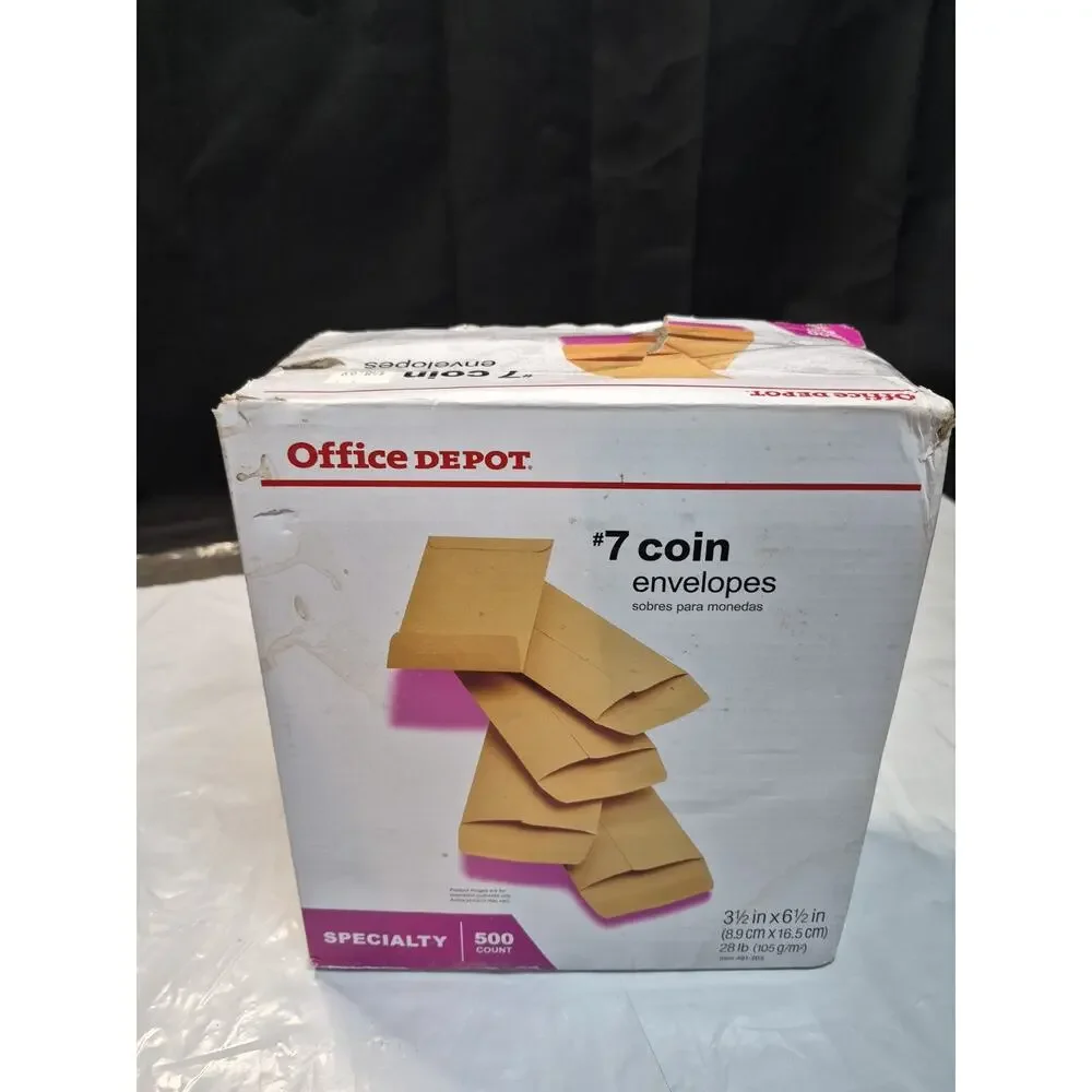 Office Depot #7 Coin Envelopes 3 1/2